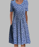 Bleu avec Fleurs