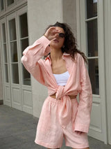 Ensemble short rose pastel