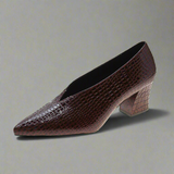 Talons épais bordeaux