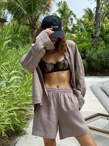 Ensemble short marron