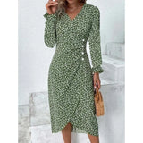 Chemise verte à manches longues