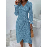 Chemise bleue à manches longues