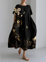 Fleur noire et dorée