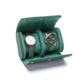 Boîte à montres de luxe verte – conçue pour 2 montres