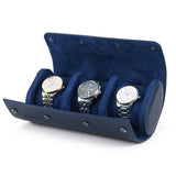Boîte à montres de luxe bleue – conçue pour 3 montres
