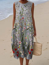 Gris + Motif Floral