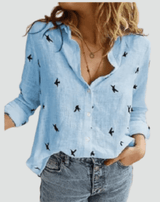 Bleu clair avec impression