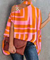 Orange-rose rayé