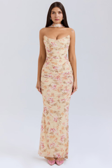 Beige avec fleurs