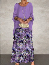 Violet avec fleurs